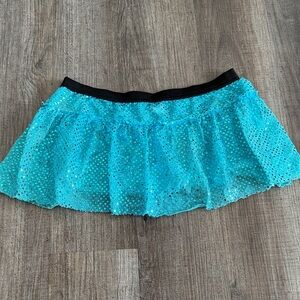 Sparkle Athletic Sequin Aqua Skirt